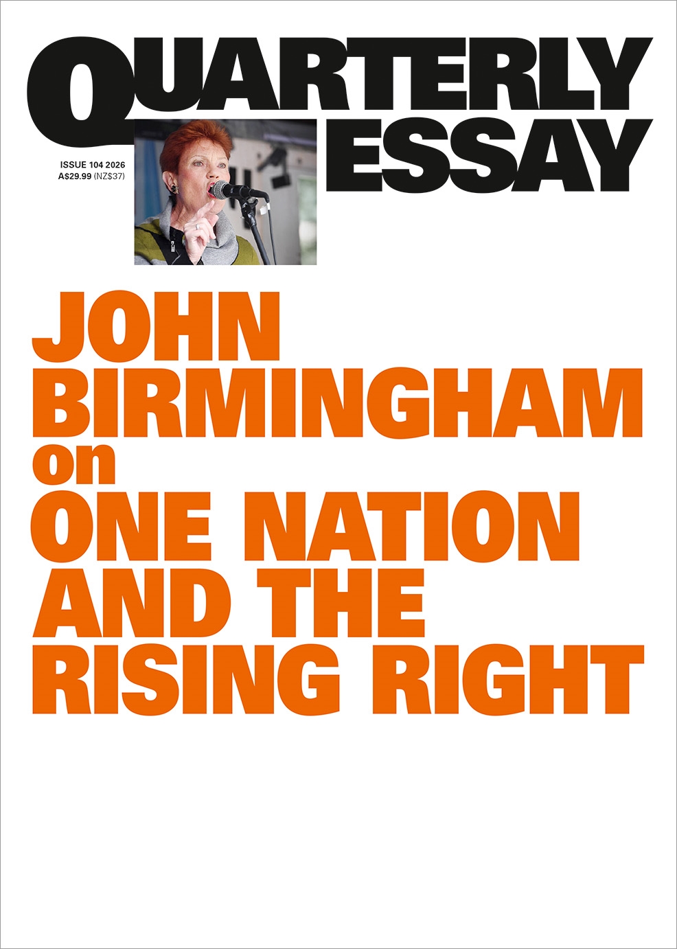 On One Nation and the rising right