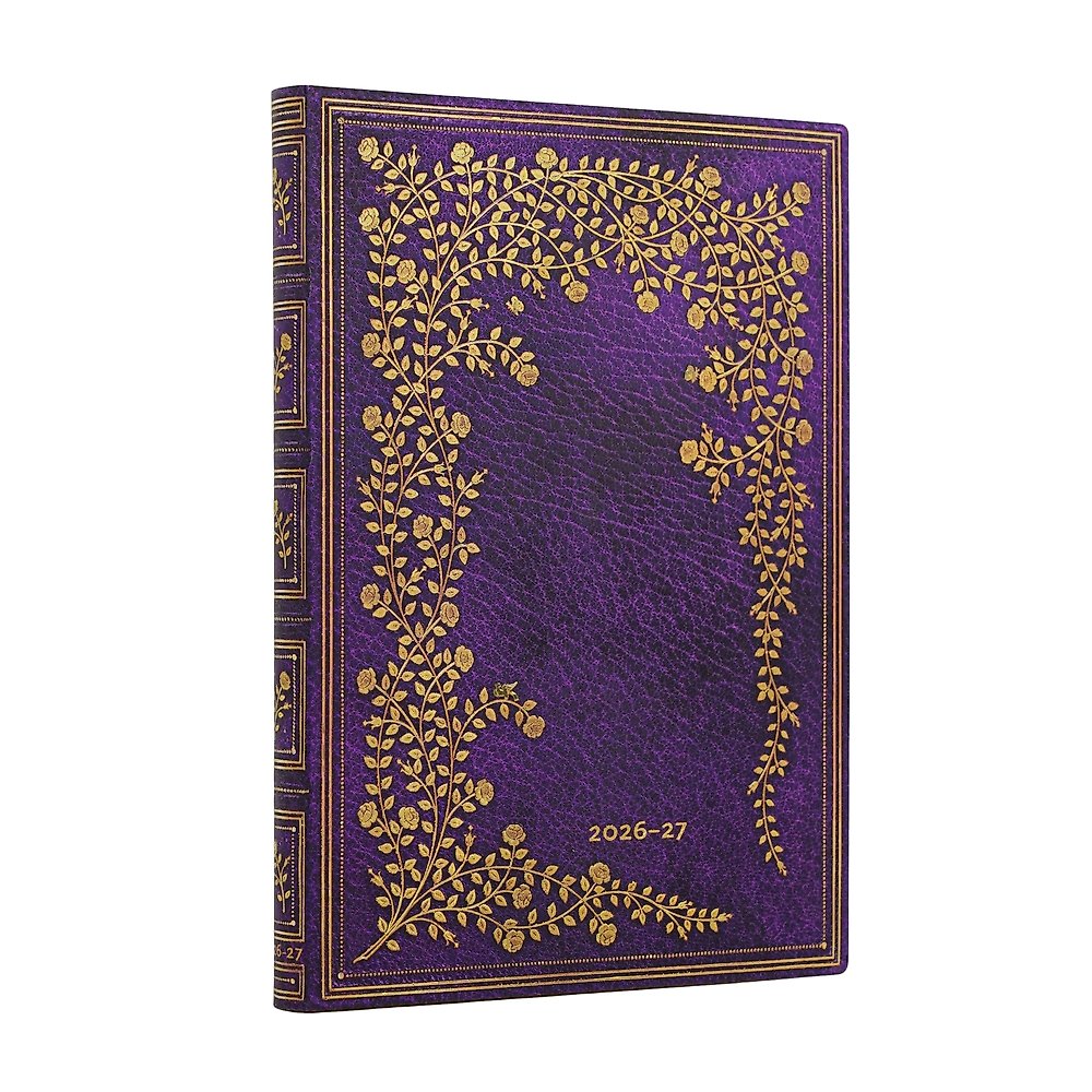 2027 New York Rose (Gilded Age) Midi 18-Month Softcover Dayplanner (Elastic Band Closure) Horizontal