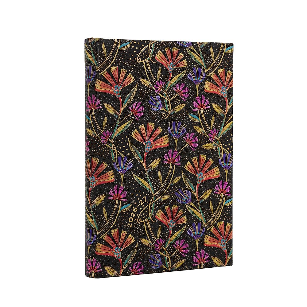 2027 Wild Flowers (Playful Creations) Mini 18-Month Hardcover Dayplanner (Elastic Band Closure) Horizontal
