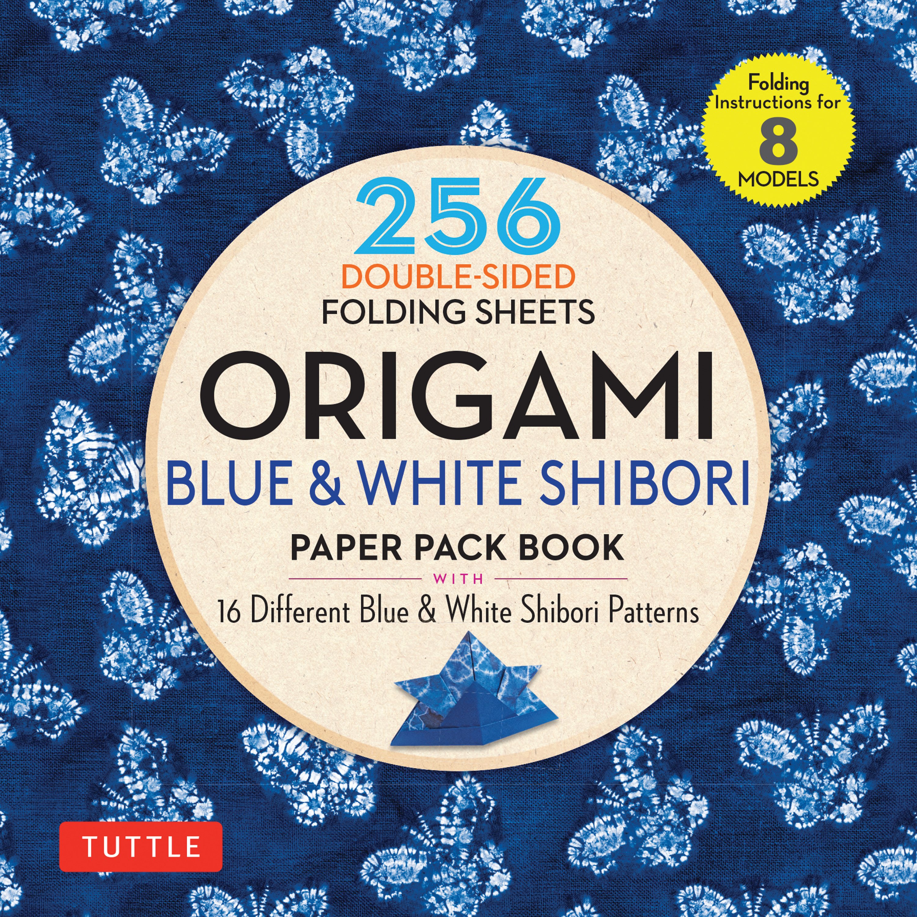 Origami Blue & White Shibori Paper Pack Book
