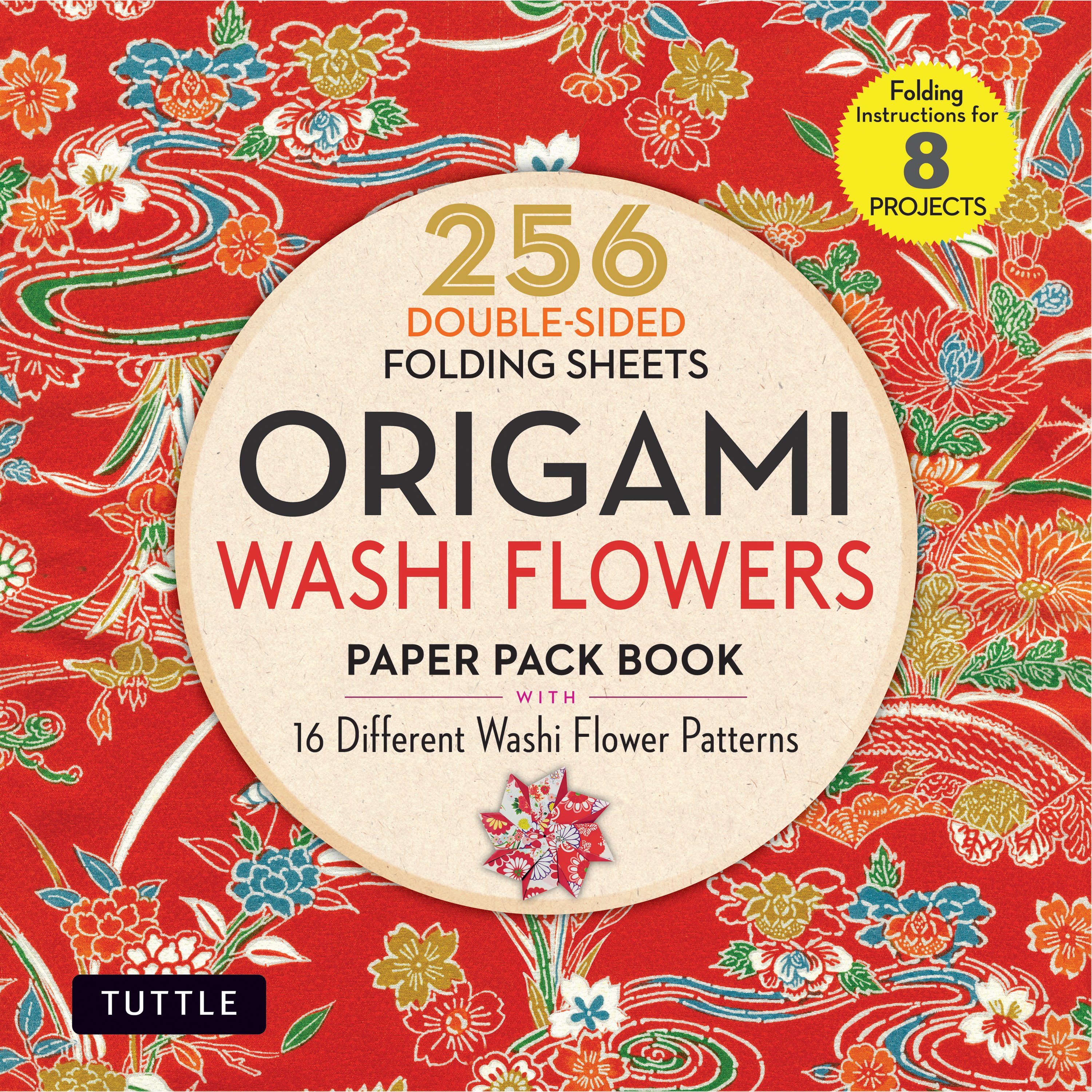 Origami Washi Flowers Paper Pack Book