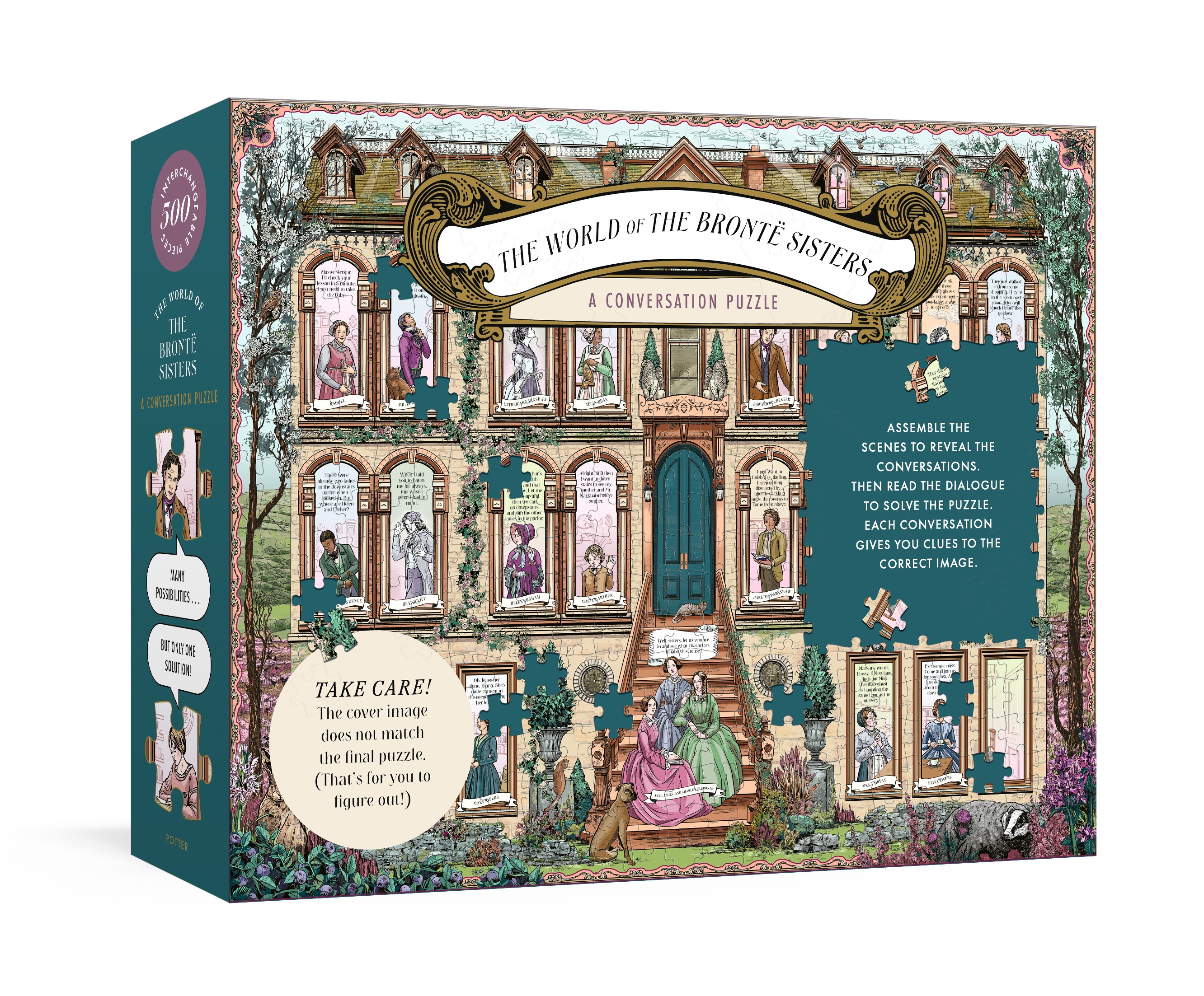 The World of the Bronte Sisters: A Conversation Puzzle 500-Piece Puzzle: A Jigsaw Puzzle for Adults