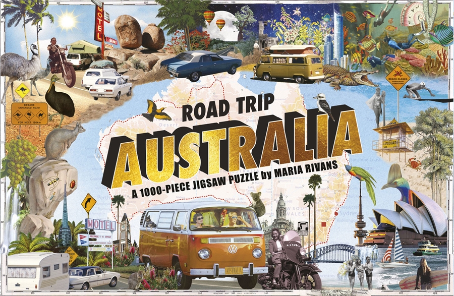 Road Trip Australia A 1000-Piece Jigsaw Puzzle by Maria Rivans